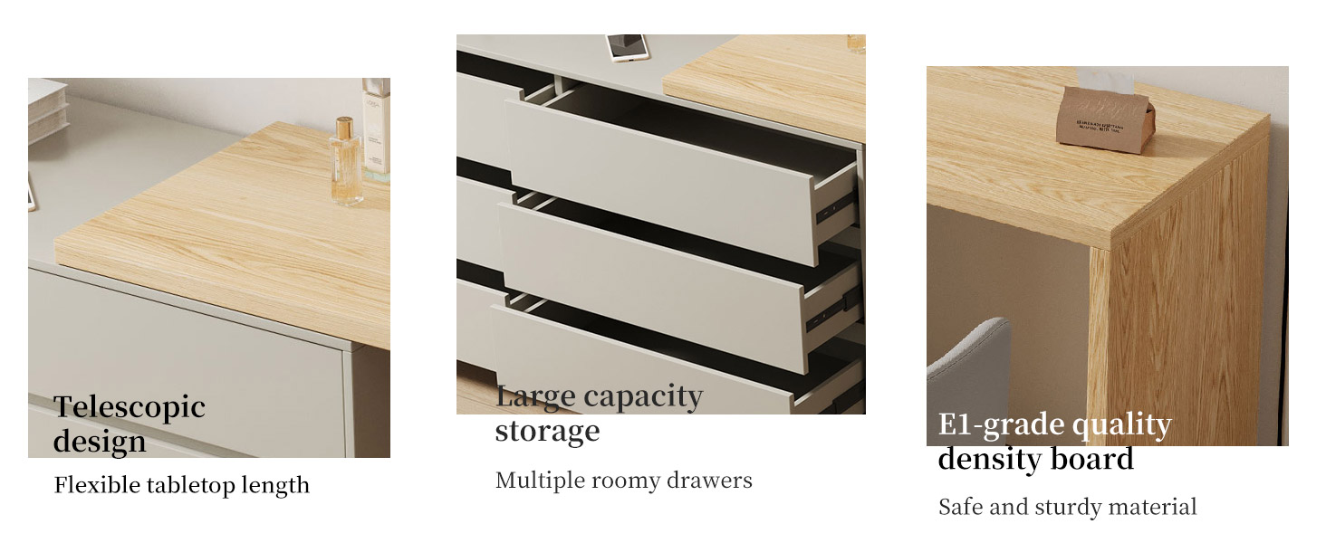 Desk size and layout detail